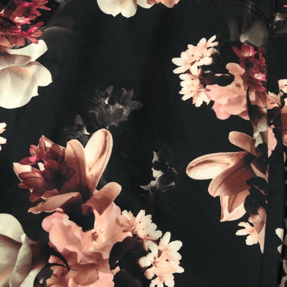 Jen7 Womens 7 All Mankind Printed Ankle Skinny Jeans Floral Black Pink Sz 20. - Picture 3 of 7